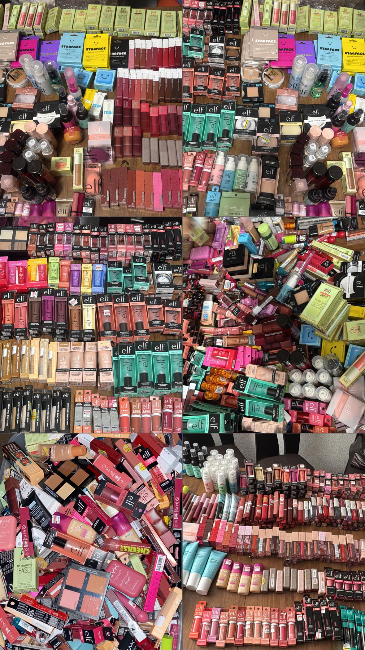 Caja Sorpresa Mayoreo Mixto Premium,ELF,NYX.MAYBELLINE,LOREAL,PIXI,STARFACE
